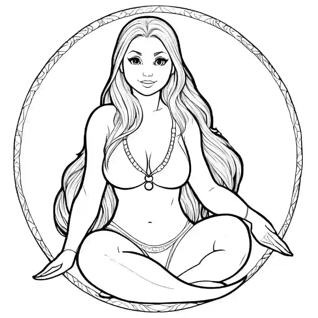 Selkie coloring pages